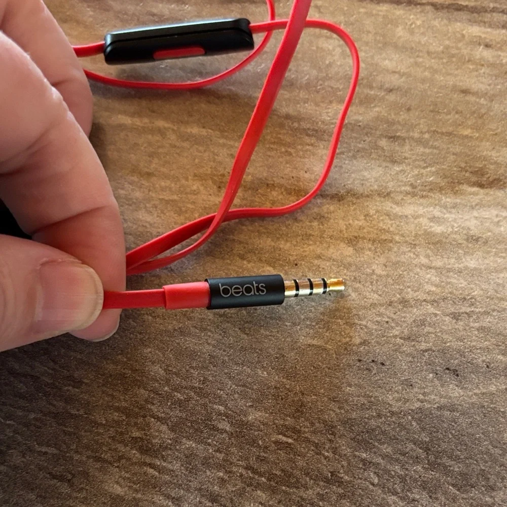 Red Wired Earphones